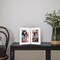 Americanflat Tri-Folding Picture Frame - Displays Two Photos at Once - Double Hinged Picture Frame - Shatter Resistant Glass - Tabletop Display Picture Frame - Black